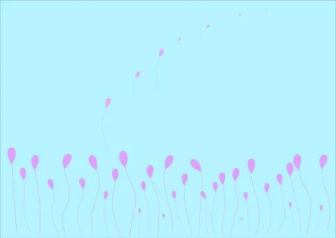 Pink balloons Stock Illustration