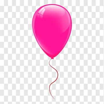 Pink balloons on a white background. Vector illustration Stock Illustration