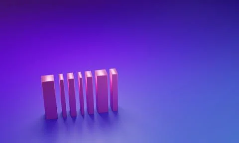 Pink Barcode icon isolated on purple-blue background. Minimalism concept. 3.. Illustrazione stock