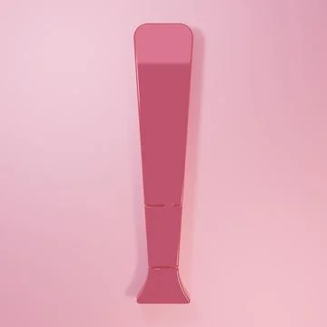 Pink Baseball bat icon isolated on pink background. Sport equipment. Minima.. Stock Illustration