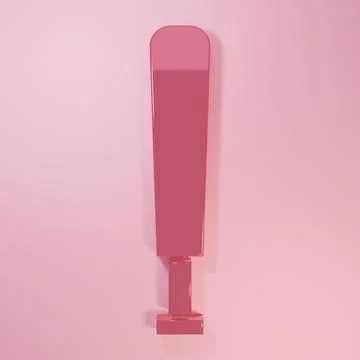 Pink Baseball bat icon isolated on pink background. Sport equipment. Minima.. Stock Illustration
