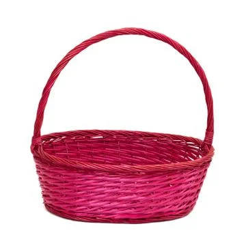 Pink basket Stock Photos