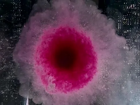 Pink Bath bomb upshot Stock Footage 143941516