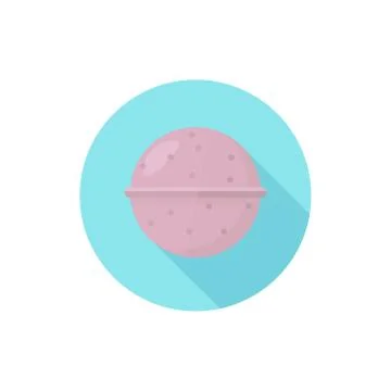 Pink bath bomb vector Stock Illustration