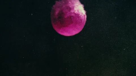 Pink Bathbomb Passes Through Frame Stock Footage 300890526
