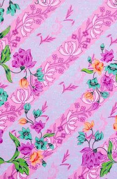 Pink batik pattern Close up pink batik pattern of traditional. Copyright: ... 스톡 사진
