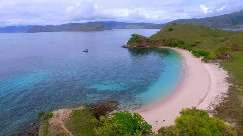 Pink Beach Indonesia Stock Footage 129271047