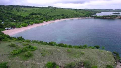 Pink Beach Island Stock Footage 168951552