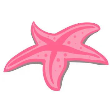 Pink beach starfish Stock Illustration