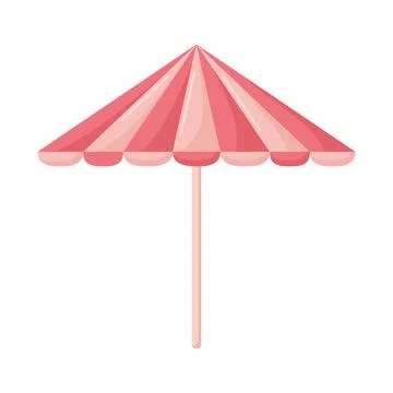 Pink beach umbrella Illustrazione stock