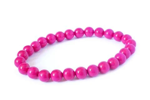 Pink beads Stock Photos
