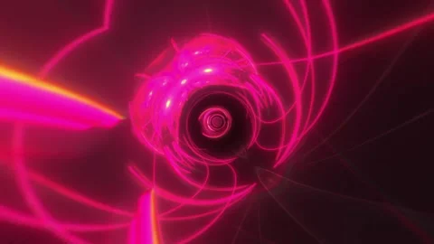 Pink Beam Tunnel VJ Loop Stock Footage 329994248