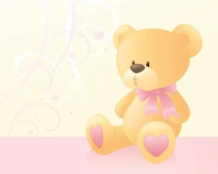 Pink bear Stock Illustration