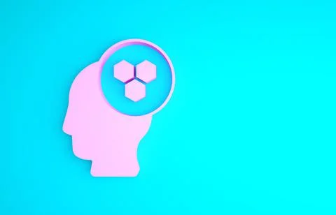 Pink Beekeeper icon isolated on blue background. Special protective uniform Illustrazione stock