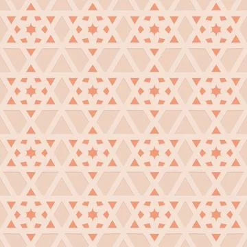 Pink beige embossed pattern in arabic style, oriental ornate seamless pattern Illustrazione stock