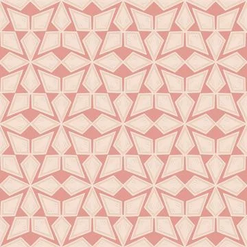 Pink beige embossed pattern in arabic style, oriental ornate seamless pattern Illustrazione stock