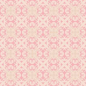 Pink beige embossed pattern in arabic style, oriental ornate seamless pattern 스톡 일러스트