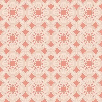 Pink beige embossed pattern in arabic style, oriental ornate seamless pattern 스톡 일러스트