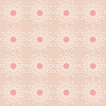 Pink beige embossed pattern in arabic style, oriental ornate seamless pattern Illustrazione stock