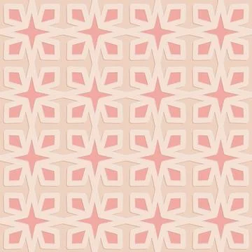 Pink beige embossed pattern in arabic style, oriental ornate seamless patte.. Stock Illustration