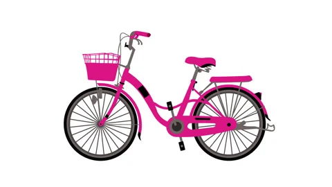 Pink bicycle Stock Footage 329815911