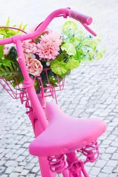 Pink bicycle Photos