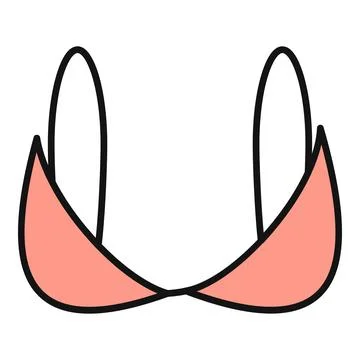 Pink bikini or bra top vector icon showing fashion Stock Illustration