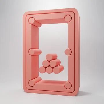 Pink Billiard table icon isolated on pink background. Pool table. Minimalis.. Illustrazione stock