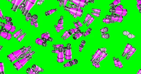 Pink Binoculars falling slow motion Stock Footage 236567636