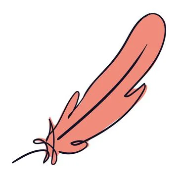 Pink bird feather イラスト素材