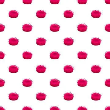 Pink bird nest seamless pattern on white background Illustrazione stock