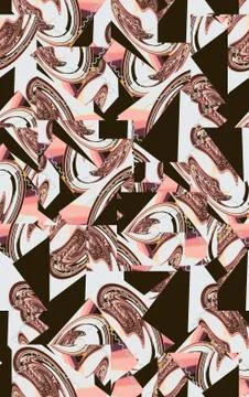 Pink black abstract seamless pattern design Stock Illustration