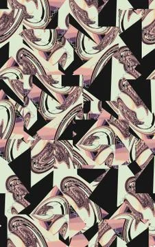 Pink black abstract seamless pattern design Illustrazione stock