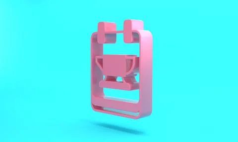 Pink Blacksmith anvil tool icon isolated on turquoise blue background. Metal  Illustrazione stock