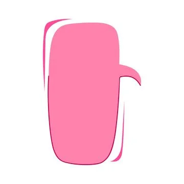 Pink blank thought bubble chat box with border Stock Illustration