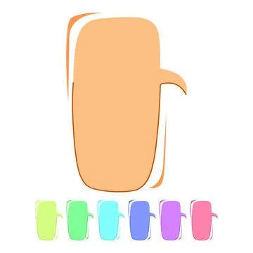 Pink blank thought bubble chat box with border graphic Stockillustratie