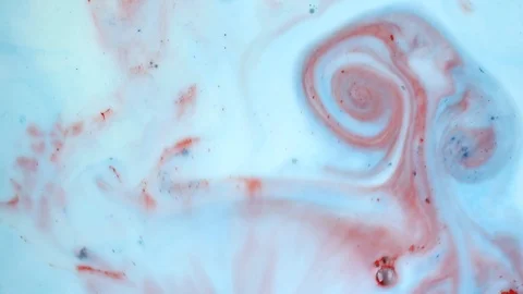 Pink, blue and white paints spiral spread out. Video Stock Footage 123778121