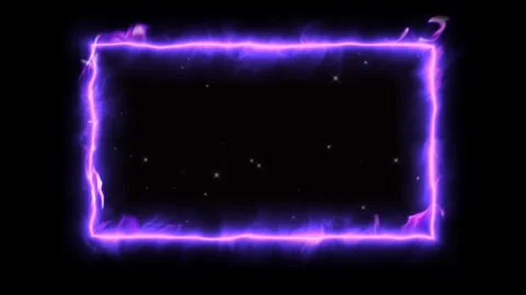 Pink Blue Burning Fringes Frame 4K Overlay Video Effect Stock Footage 289913345