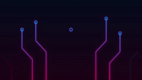 Pink Blue Circuit Board Animation Stock Footage 341683710