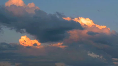 Pink blue clouds Stock Footage 503578