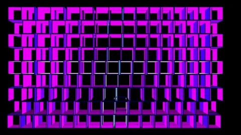 Pink Blue Dancing Box VJ Loops Video stock 74234266