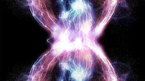 Pink Blue Electric Lightning Abstract Animation 库存影片 339827997