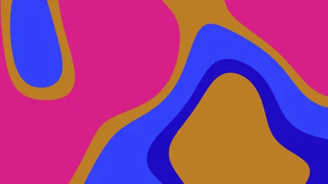 Pink blue fluid abstract background seamless loop Stock Footage 334019931