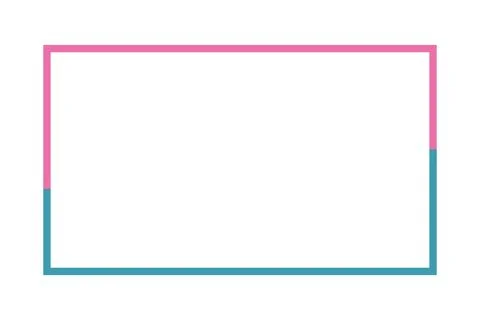 Pink Blue Line Frame Border Vector Design Stock Illustration