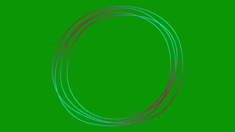 Pink blue lines circular frame 4 green Video stock 301368709