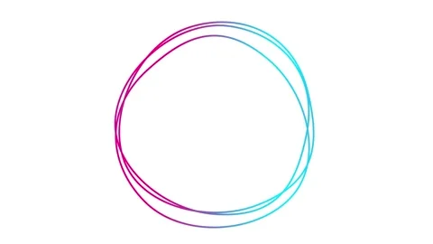 Pink blue lines circular frame 5 white 库存影片 304491838