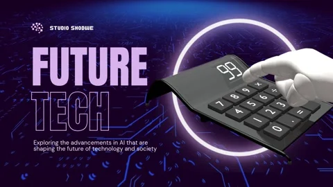 Pink Blue Modern Artificial Intelligence Video Stock Footage 317880330