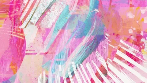 Pink Blue Painterly Abstract Background Seamless Loop Video stock 328337296