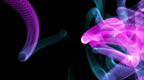Pink &amp; Blue Tentacles Background 25fps Stock Footage 41471004