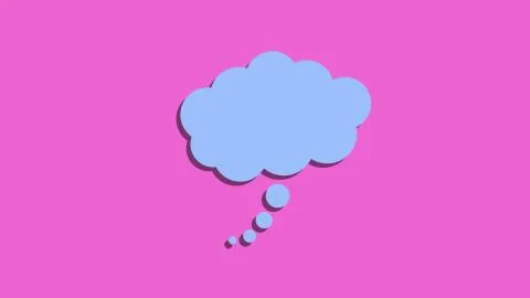 Pink blue Thought bubble icon Concept of thinking, ideas and innovation Illustrazione stock